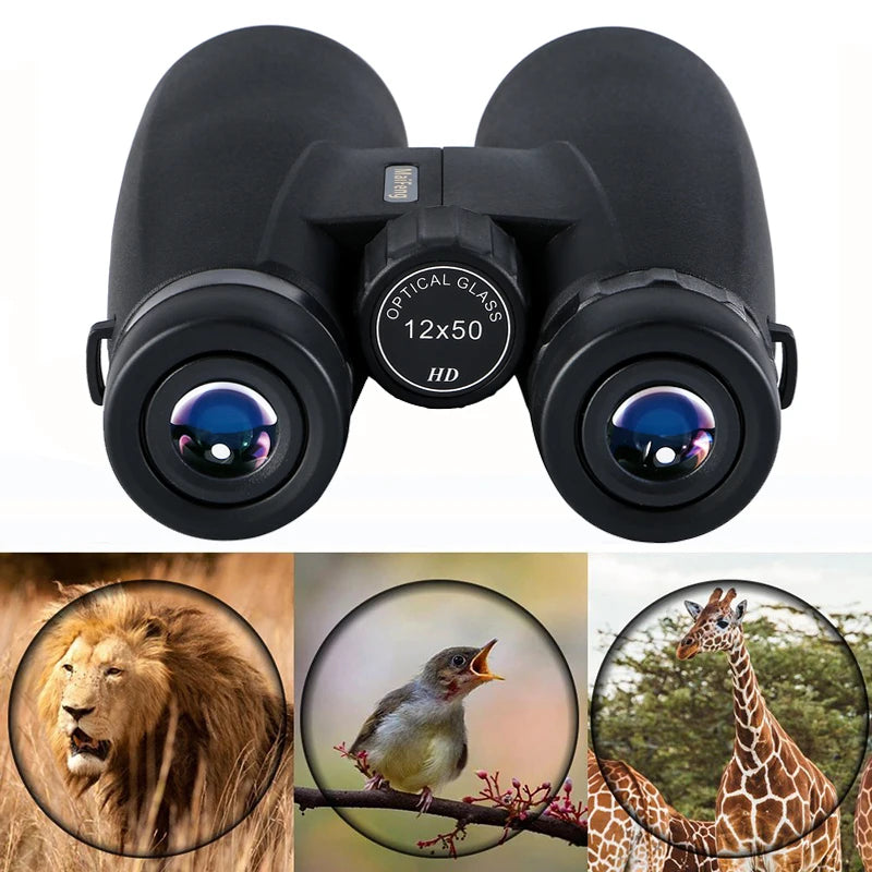 Professional 12x50 HD Binoculars Powerful Telescope Monocular Tactical Scope Night Vision Binocular for Bird Watching Hunting