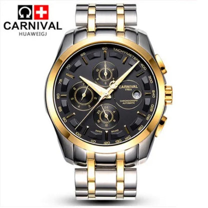 Automatic Mechanical Switzerland Brand Men Wristwatches Fashion Luxury Leather Strap Watch Waterproof Clock Relogio Reloj Montre