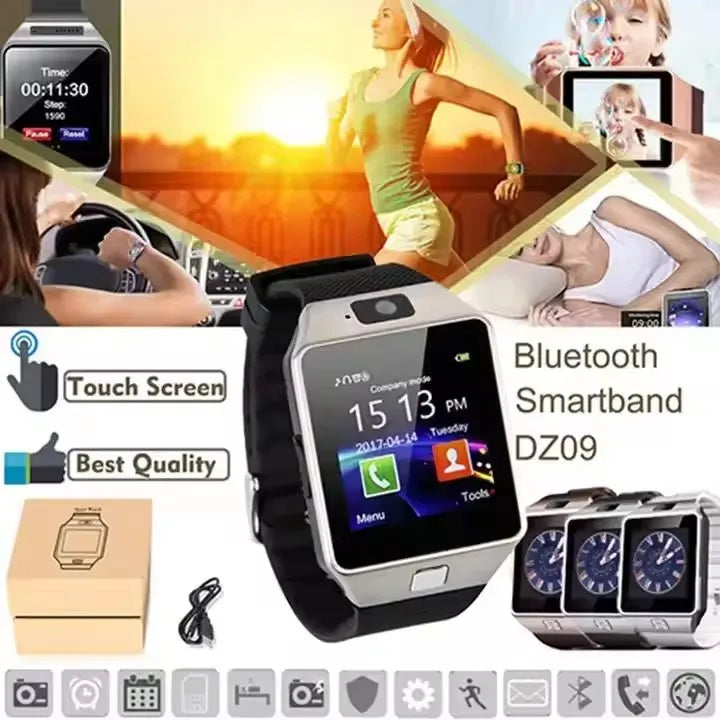 Hot Sale Smart Watch Dz09 Smartwatch with Camera Bt Support Android Ios with Sim Card Factory Price Android Smart Watch