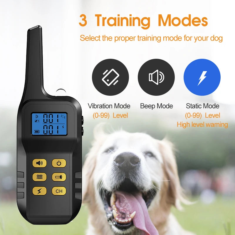 Pet Dog Electric Training Collars Shock Vibration Dog Training Collar Walkie Talkie Dog Training Collar With Remote