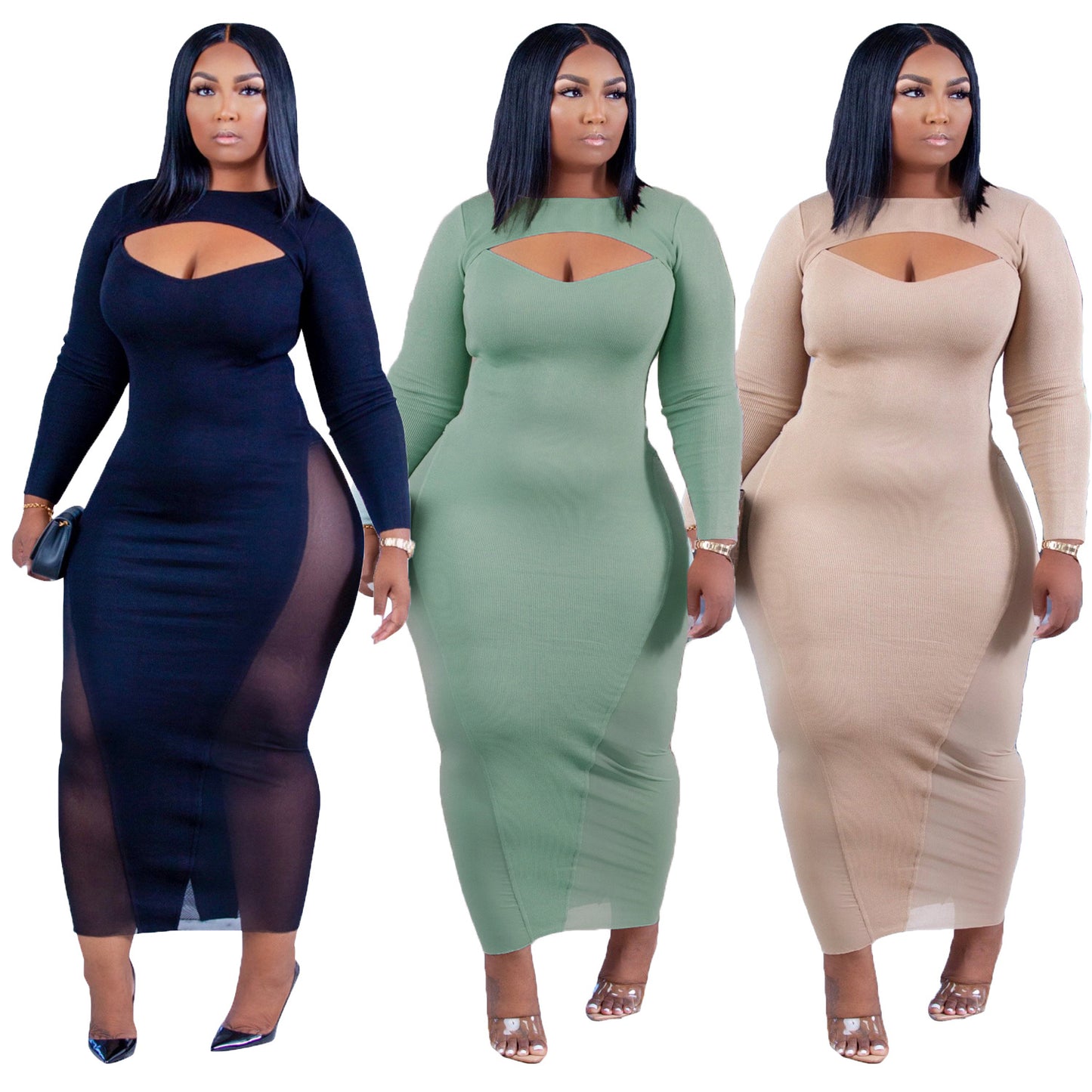 TH2456 Cotton Custom Women Sexy Plus Size Sweater Dresses Fall Lady Elegant Casual Long Sweater Bodycon Dresses