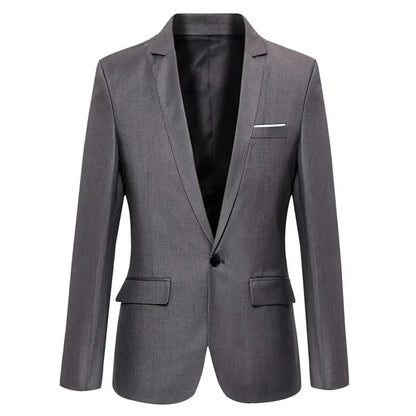 Blue Men Blazers Work Office Men Tuxedos for Formal Occasions Pockets Coat Blazers Male Custom Men's Business Slim Blazers