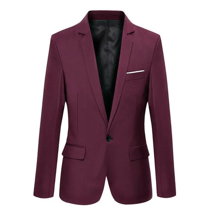 Blue Men Blazers Work Office Men Tuxedos for Formal Occasions Pockets Coat Blazers Male Custom Men's Business Slim Blazers