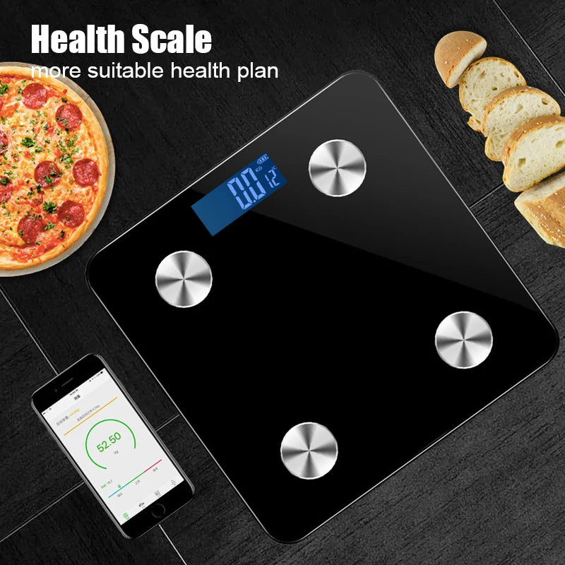 Fat Bmi Scale Digital Human Weight Mi Scales Bluetooth-Compatible Floor Lcd Display Body Index Electronic Smart Weighing Scales