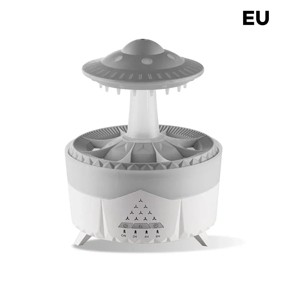 Remote Control Rotating Umbrella Waterdrop Aromatherapy Machine Ultrasonic Air Humidifier With LED Light for Home Aroma Diffuser