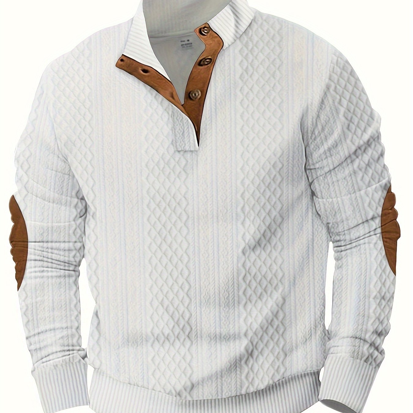 Color Block Men's Knitted Shirt Stylish Spring Fall Wardrobe Essential