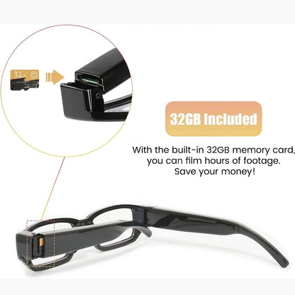 1PC Smart Video Camera Glasses HD Camera Glasses With 32GB Memory