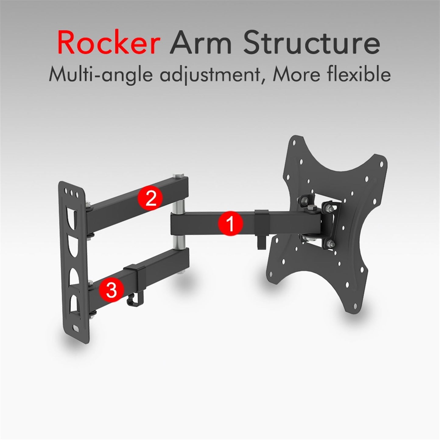 26-55" Adjustable Wall Mount Bracket Rotatable TV Stand TMX200 with Spirit Level