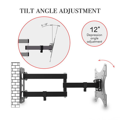 26-55" Adjustable Wall Mount Bracket Rotatable TV Stand TMX200 with Spirit Level