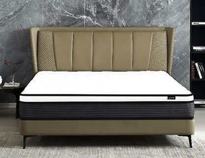 Hybrid 10 Inch Queen Mattress in a Box, Pillow Top Bed Cushion with Breathable and Hypoallergenic Design, Medium Firm for Lumbar Support