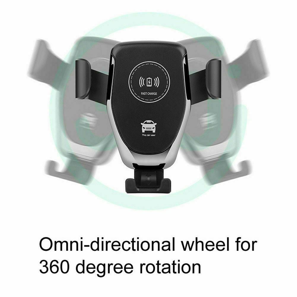 10W Wireless Fast Car Charger Mount Holder Stand Automatic Clamping Charging