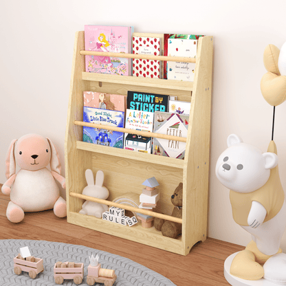 3 Tier Kids Book Shelf,Kids Book Rack, Helps Keep Bedrooms, Playrooms, and Classrooms Organized