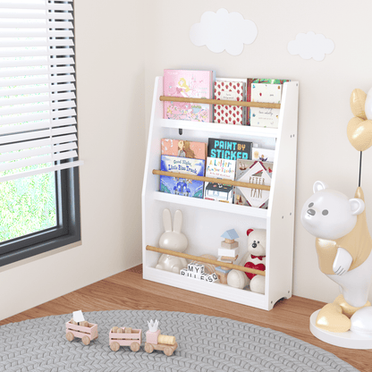 3 Tier Kids Book Shelf,Kids Book Rack, Helps Keep Bedrooms, Playrooms, and Classrooms Organized