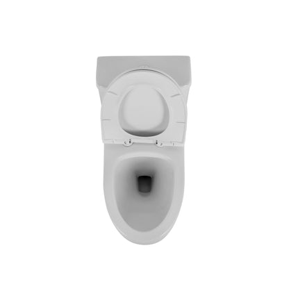 1.1/1.6 GPF Elongated Comfort Height Floor Mounted One-Piece Toilet,  CUPC Certified, Water Sense Cetified, Ceramic, White Color, Soft Close Seat