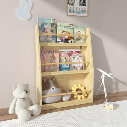 3 Tier Kids Book Shelf,Kids Book Rack, Helps Keep Bedrooms, Playrooms, and Classrooms Organized