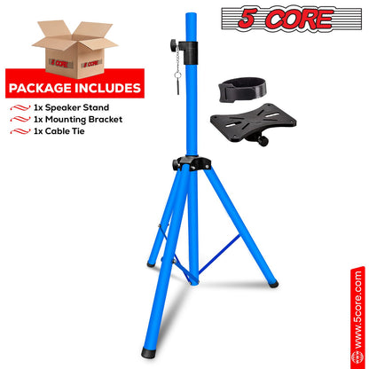 5 Core Speaker Stand Tripod Floor Tall Adjustable Up to 72 Inch DJ Studio Monitor Stands Pole Mount - SS ECO 1PK WOB