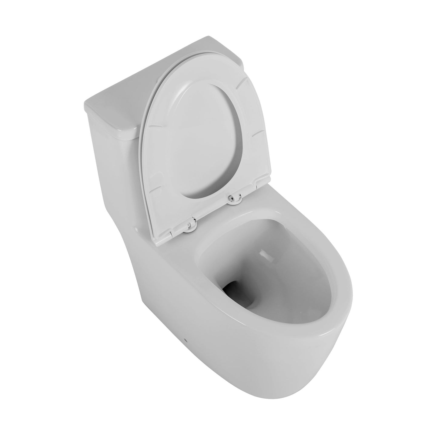 1.1/1.6 GPF Elongated Comfort Height Floor Mounted One-Piece Toilet,  CUPC Certified, Water Sense Cetified, Ceramic, White Color, Soft Close Seat