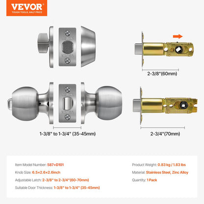 Entry Door Knob and Deadbolt Set Satin Nickel Single Cylinder Deadbolt