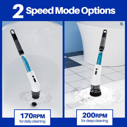 Electric Self Rotating Cleaning Brush, Waterproof Rotating Washer, Can Add Cleaning Solution,Replaceable with 5/7/9 Brush Heads, Suitable for Multifunctional, With 2 Adjustable Speeds