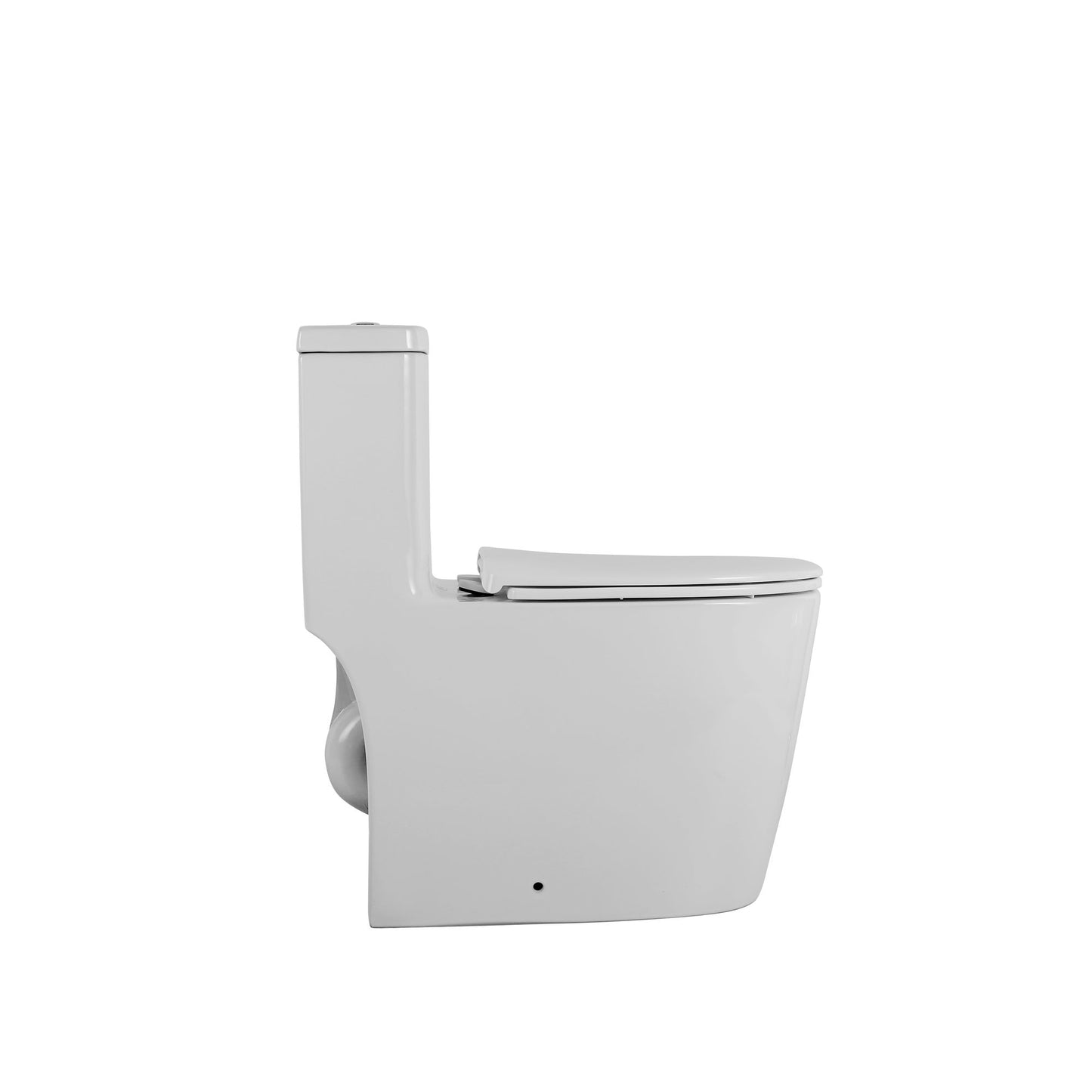 1.1/1.6 GPF Elongated Comfort Height Floor Mounted One-Piece Toilet,  CUPC Certified, Water Sense Cetified, Ceramic, White Color, Soft Close Seat