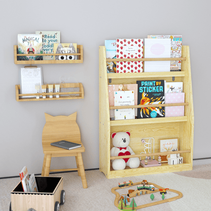 3 Tier Kids Book Shelf,Kids Book Rack, Helps Keep Bedrooms, Playrooms, and Classrooms Organized