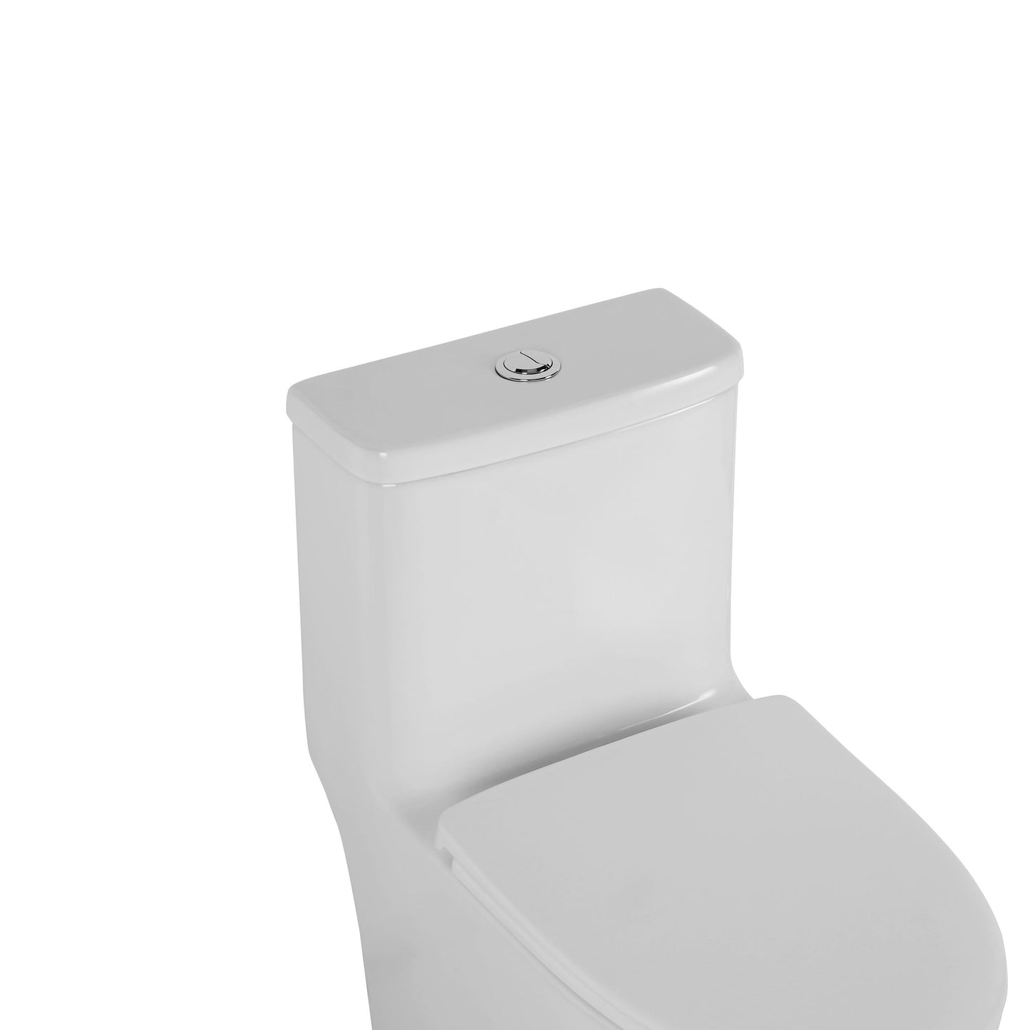 1.1/1.6 GPF Elongated Comfort Height Floor Mounted One-Piece Toilet,  CUPC Certified, Water Sense Cetified, Ceramic, White Color, Soft Close Seat