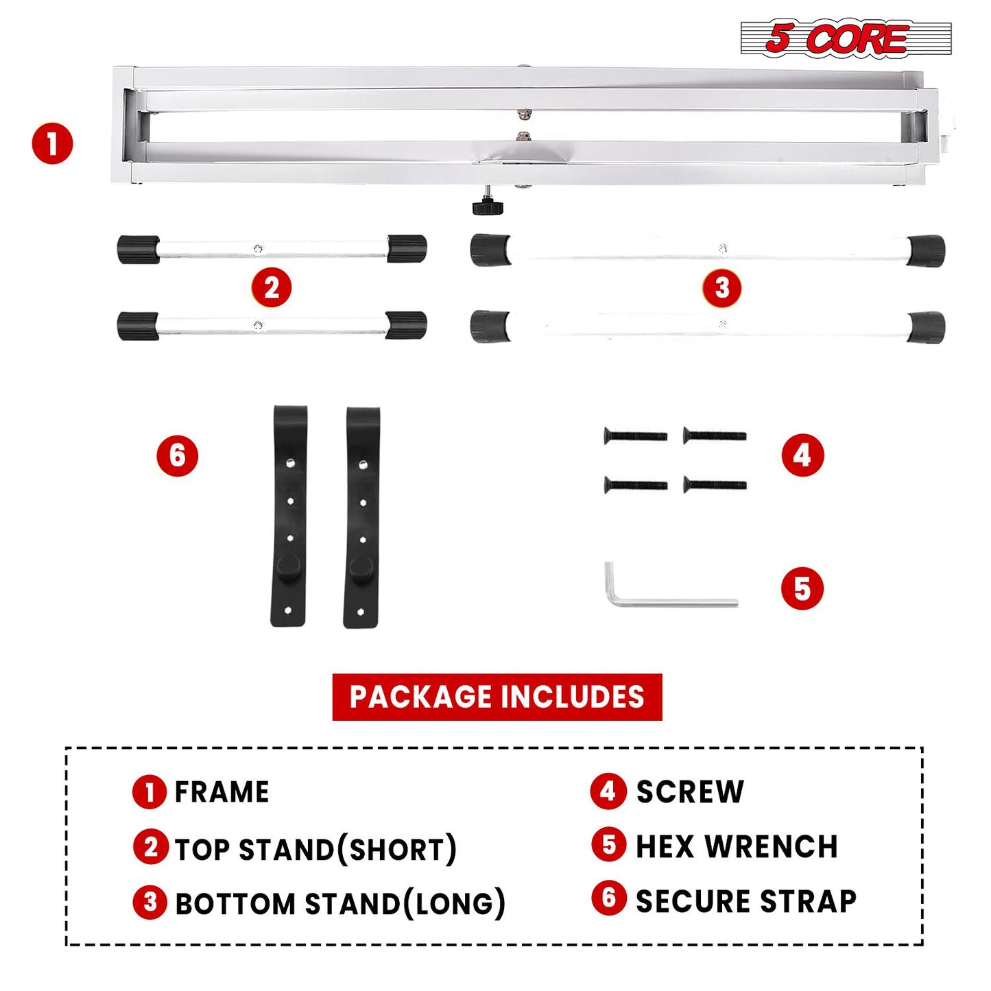 5 CORE Keyboard Stand Single X Style Adjustable Digital Electric Piano Riser Durable & Sturdy Music Synthesizer Holder Stands For 61 76 88 Keys - KS 1X