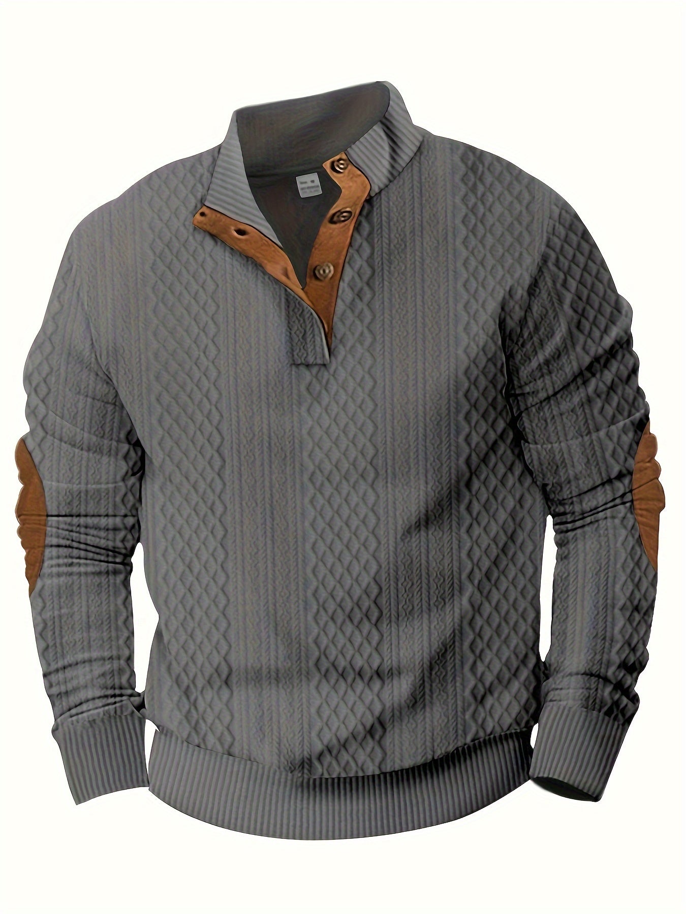 Color Block Men's Knitted Shirt Stylish Spring Fall Wardrobe Essential