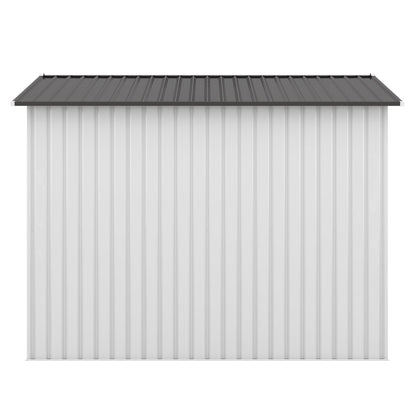 8' X 8' Outdoor Storage Shed, Metal Garden Shed With Double Sliding Doors, 4 Air Vents, Tool Storage House Shed for Yard